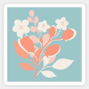 Modern floral bouquet print Sticker